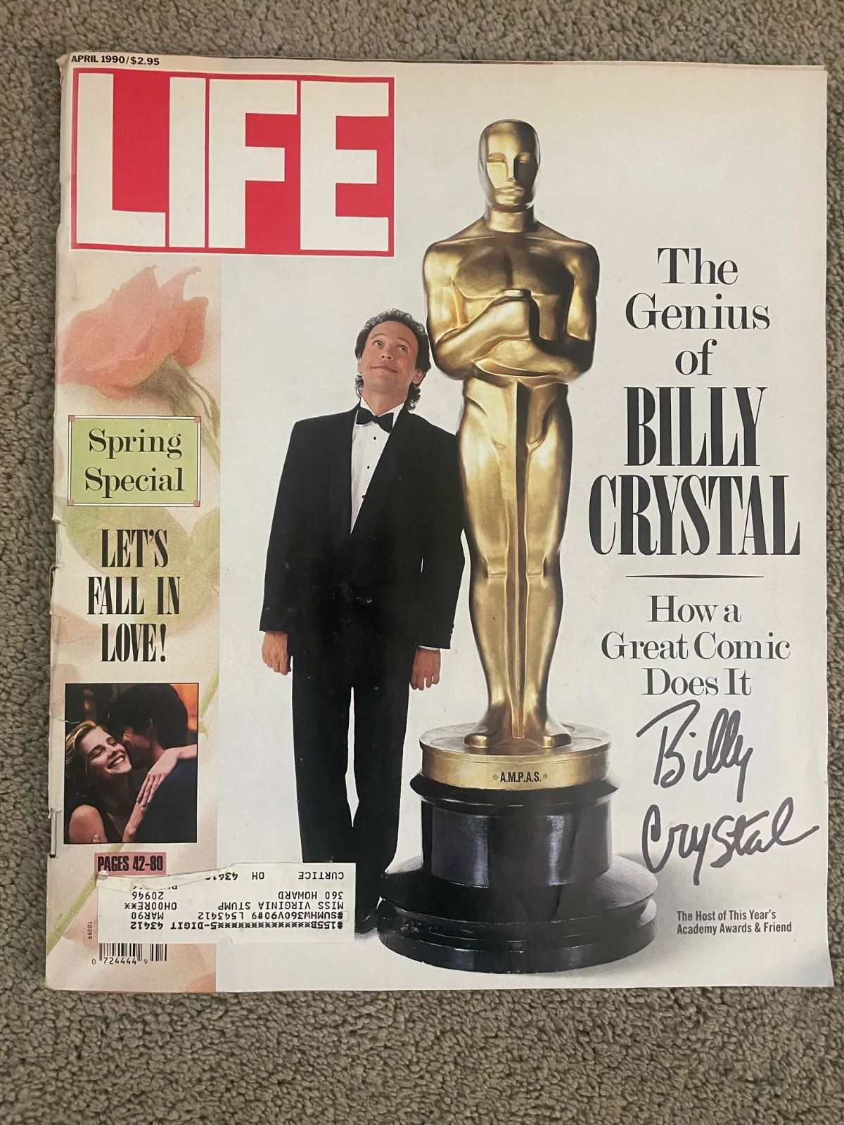 billy crystal — BILLY CRYSTAL ACADEMY AWARD HOST SIGNED VINTAGE ORIGINAL FULL LIFE MAGAZINE 1990