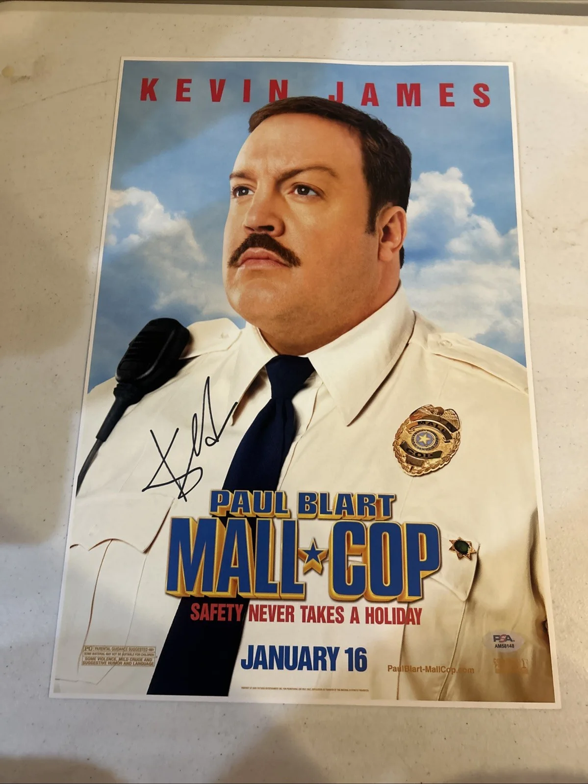 Kevin James — KEVIN JAMES SIGNED AUTOGRAPH 12x18 MOVIE POSTER PSA COA PAUL BLART MALL COP