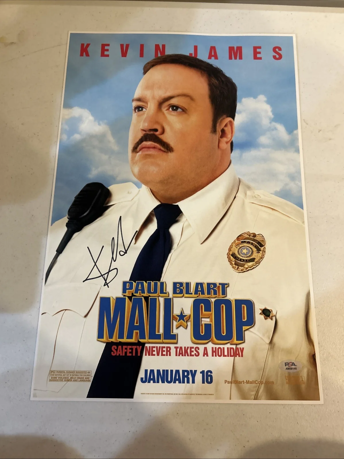 Kevin James — KEVIN JAMES SIGNED AUTOGRAPH 12x18 MOVIE POSTER PSA COA PAUL BLART MALL COP, изображение 2