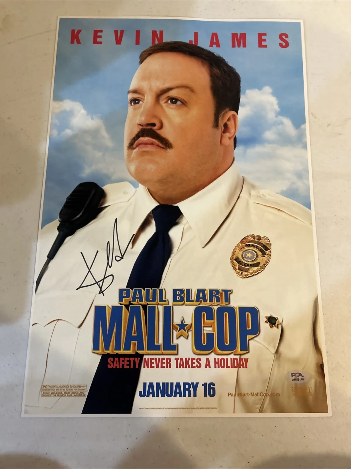 Kevin James — KEVIN JAMES SIGNED AUTOGRAPH 12x18 MOVIE POSTER PSA COA PAUL BLART MALL COP, изображение 3