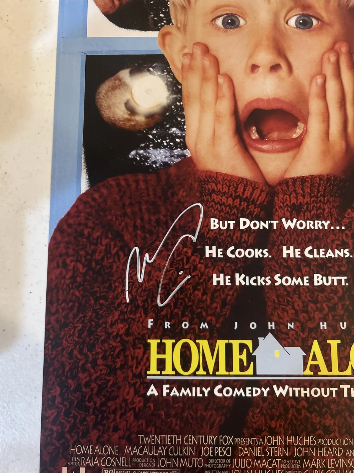 Macaulay Culkin — MACAULAY CULKIN SIGNED AUTOGRAPH HOME ALONE 11x17 MOVIE POSTER PSA COA CHRISTMAS, изображение 3