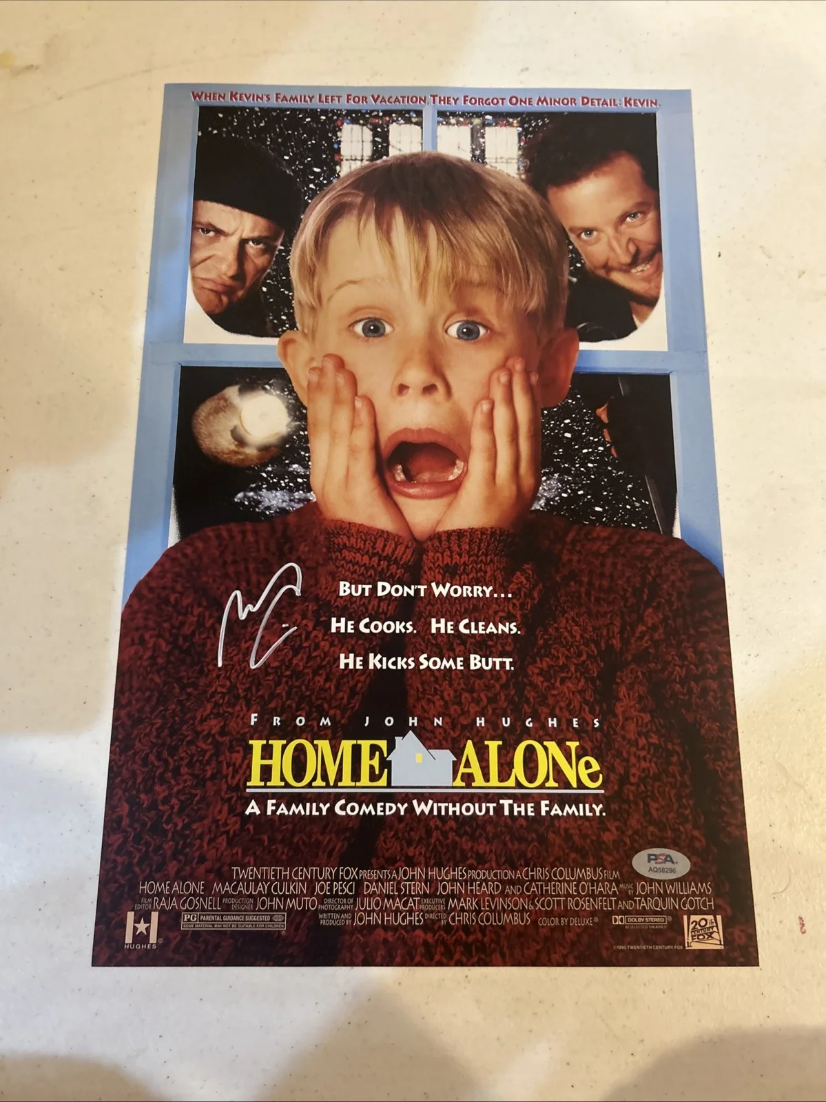 Macaulay Culkin — MACAULAY CULKIN SIGNED AUTOGRAPH HOME ALONE 11x17 MOVIE POSTER PSA COA CHRISTMAS, изображение 2