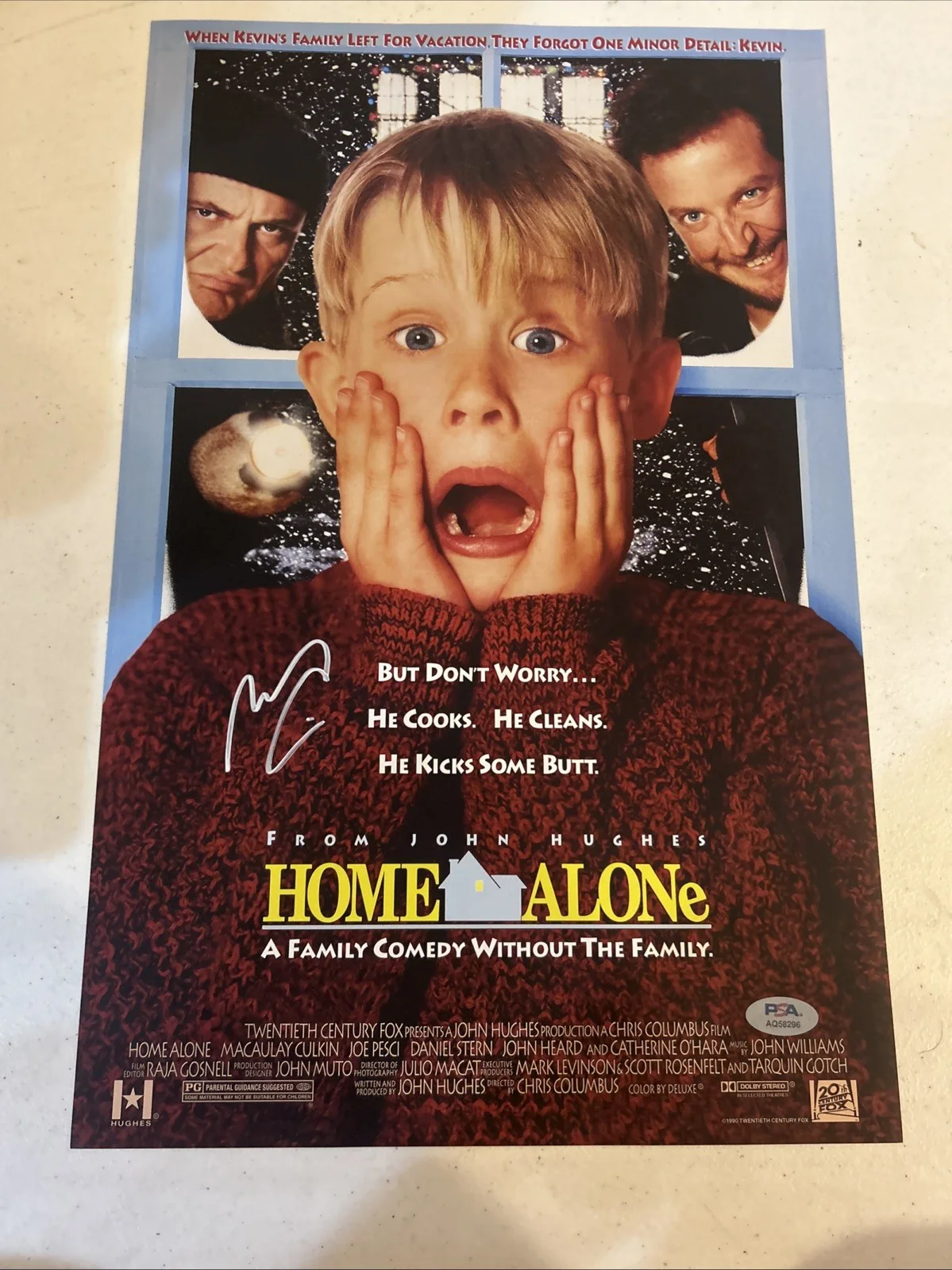Macaulay Culkin — MACAULAY CULKIN SIGNED AUTOGRAPH HOME ALONE 11x17 MOVIE POSTER PSA COA CHRISTMAS, изображение 3