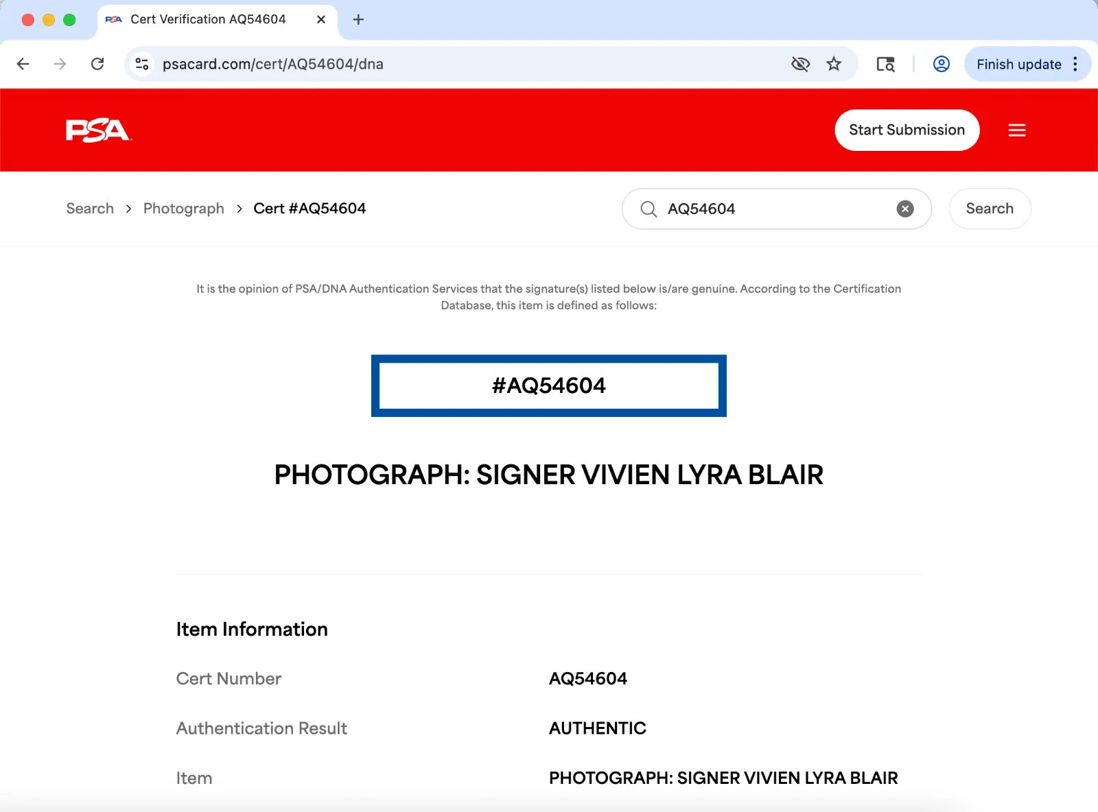 Vivien Lyra Blar — Vivien Lyra Blair signed 8x10 photo PSA DNA autograph Star Wars Princess Leia, изображение 3