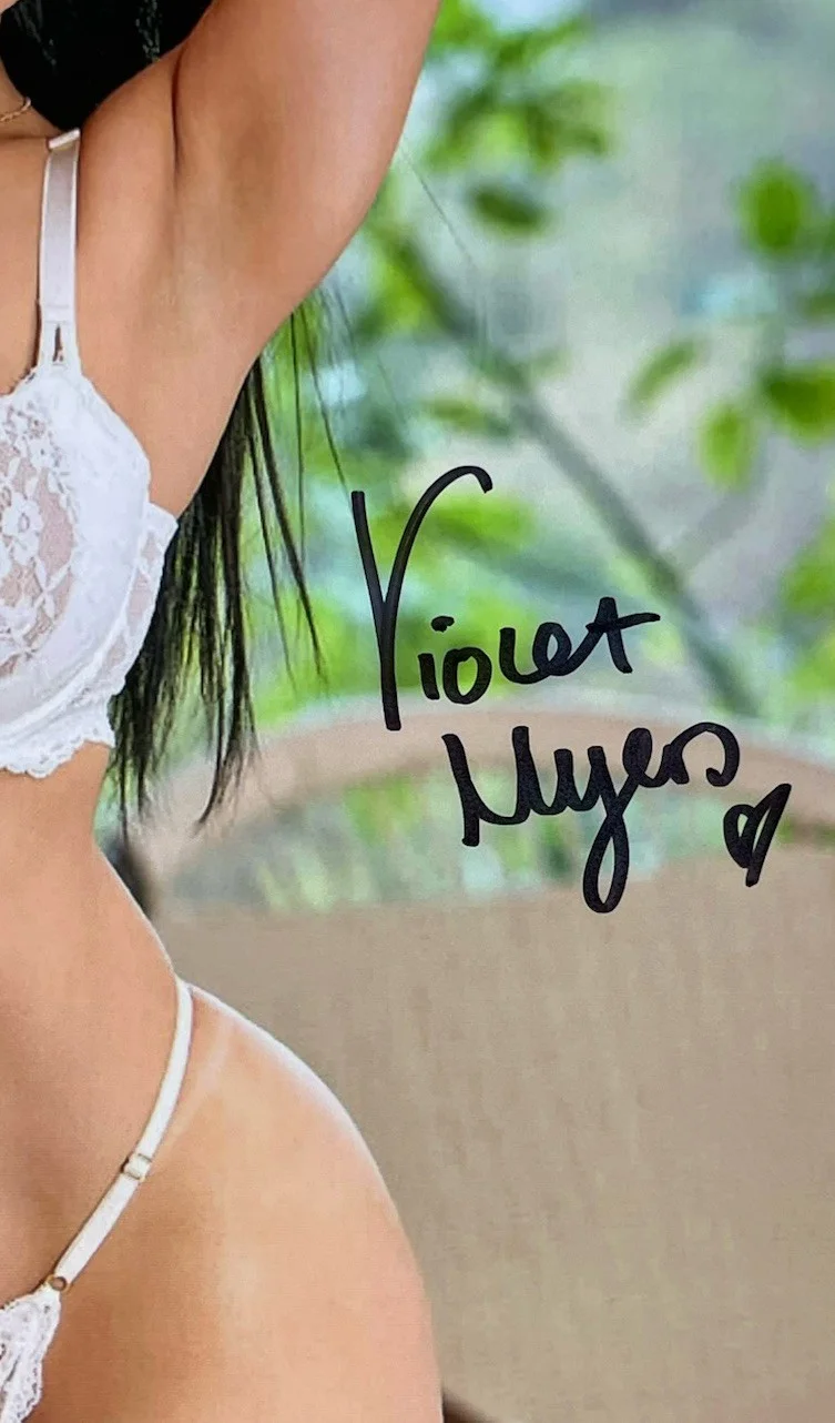 Violet Myers — Violet Myers hand signed 8x10 photo Adult star, изображение 2