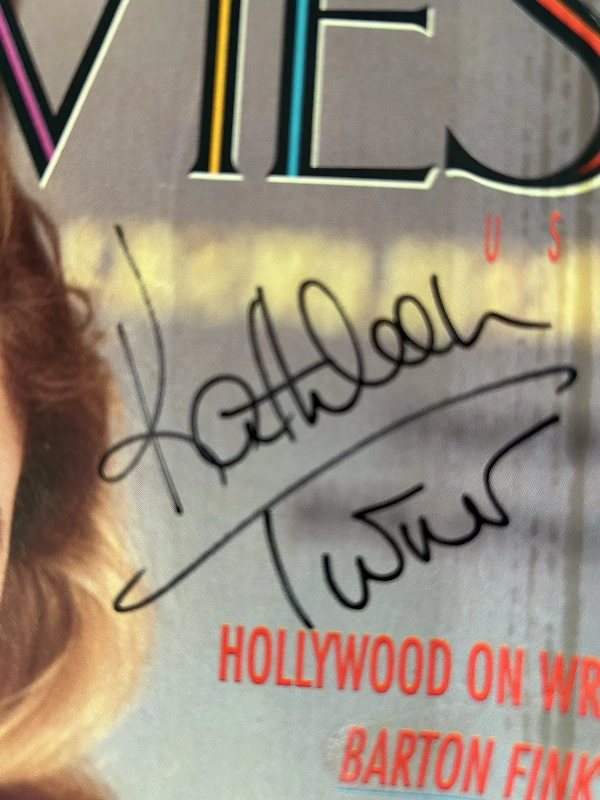 Kathleen Turner — Kathleen Turner Signed Movies Magazine Cover August 1991 Autograph 8x10.5 Auto, изображение 3