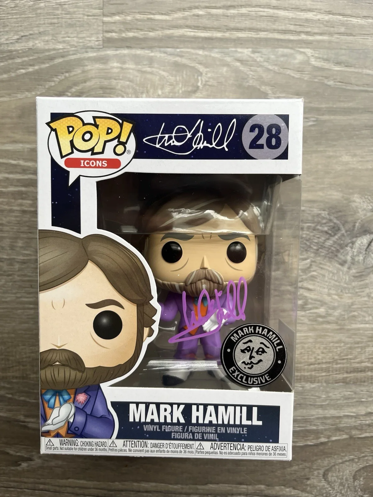 Mark Hamill — Mark Hamill Signed Exclusive Funko Pop OPX #28 Luke Skywalker Joker Official Pix, изображение 2