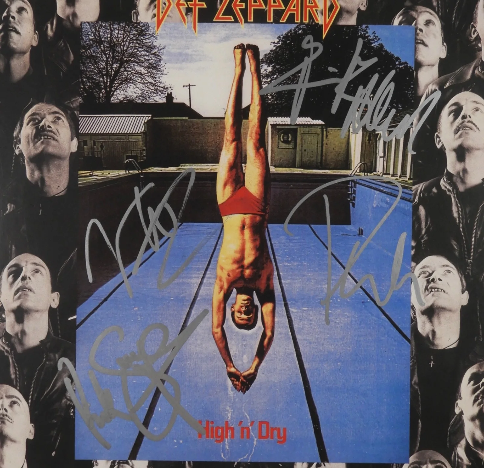 Def Leppard JSA Signed Autograph Album Record Vinyl High N Dry Joe Elliott +, изображение 2