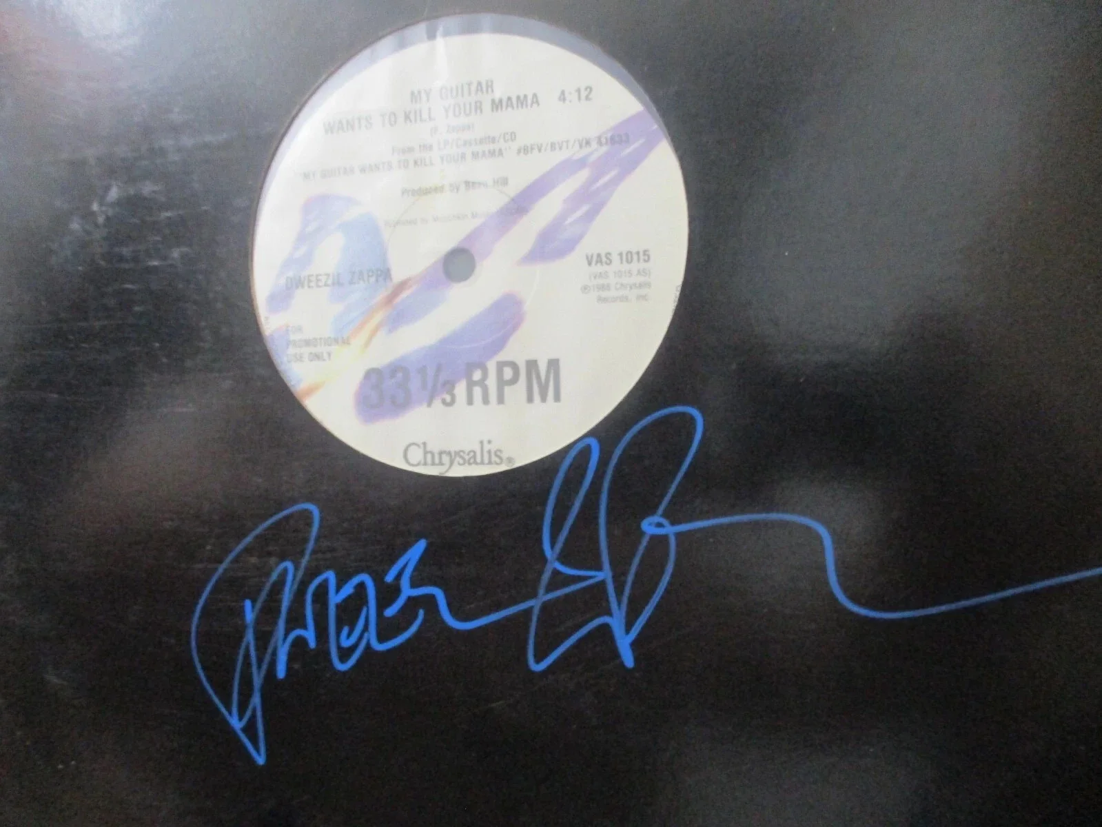 DWEEZIL ZAPPA AUTHENTIC SIGNED/AUTOGRAPHED PROMO VINYL RECORD 12" --FRANK ZAPPA, изображение 2