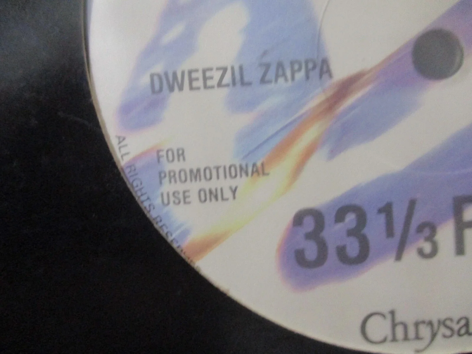 DWEEZIL ZAPPA AUTHENTIC SIGNED/AUTOGRAPHED PROMO VINYL RECORD 12" --FRANK ZAPPA, изображение 4