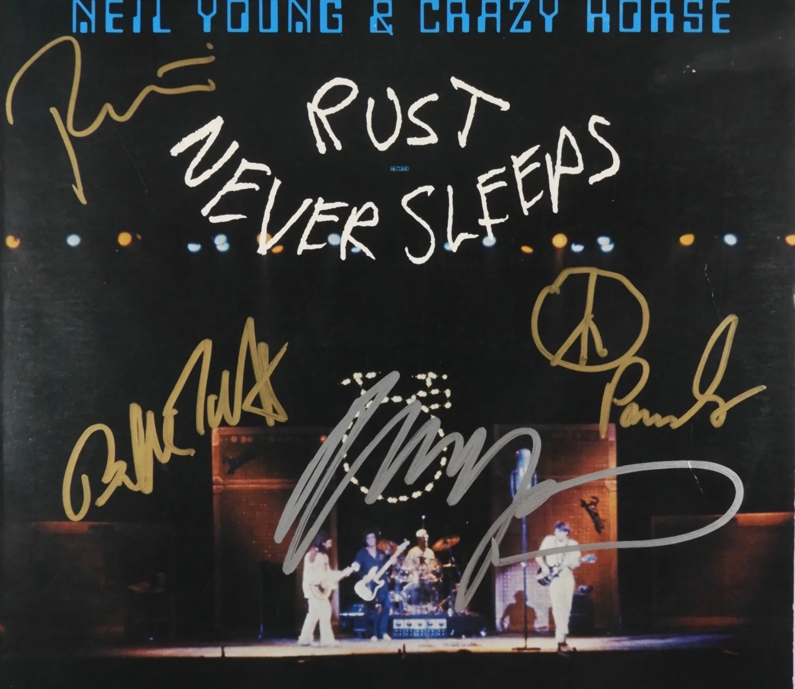 Neil Young & Crazy Horse JSA Signed Autograph Vinyl Record Album 4 signatures, изображение 2