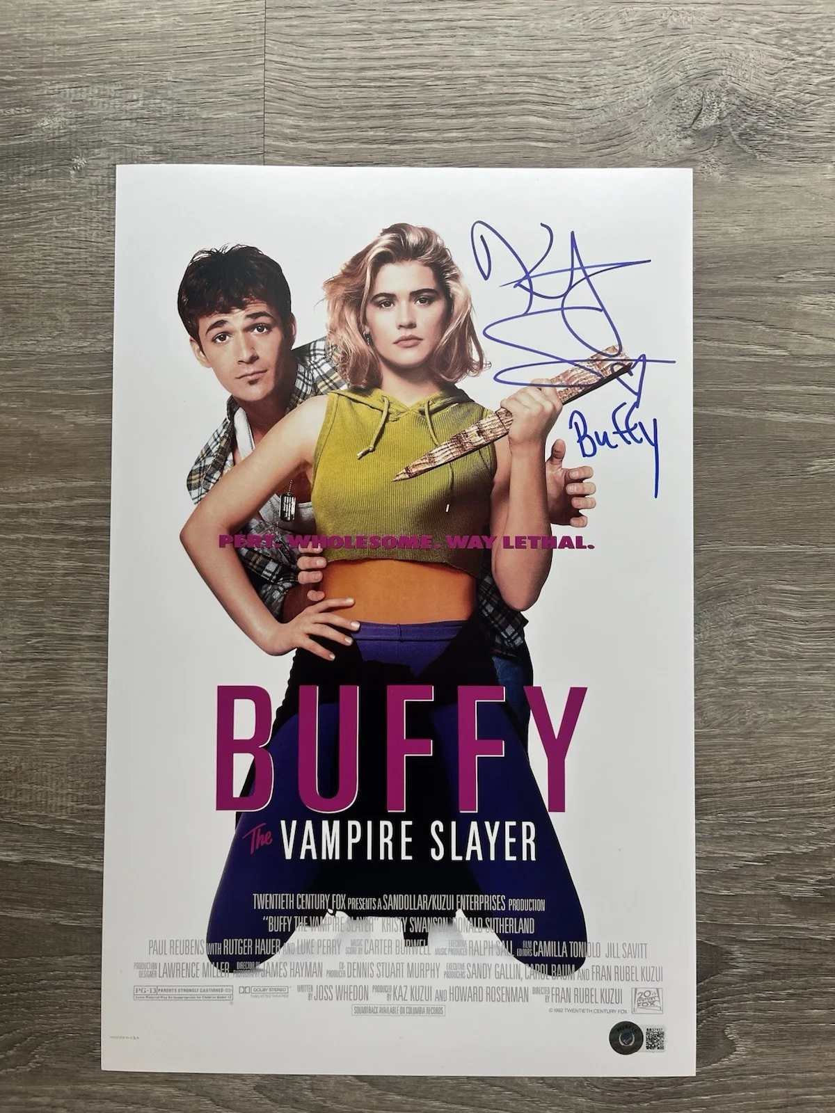 Kirsty Swanson — Kristy Swanson Signed Buffy The Vampire Slayer 11x17 Photo Beckett COA, image 2