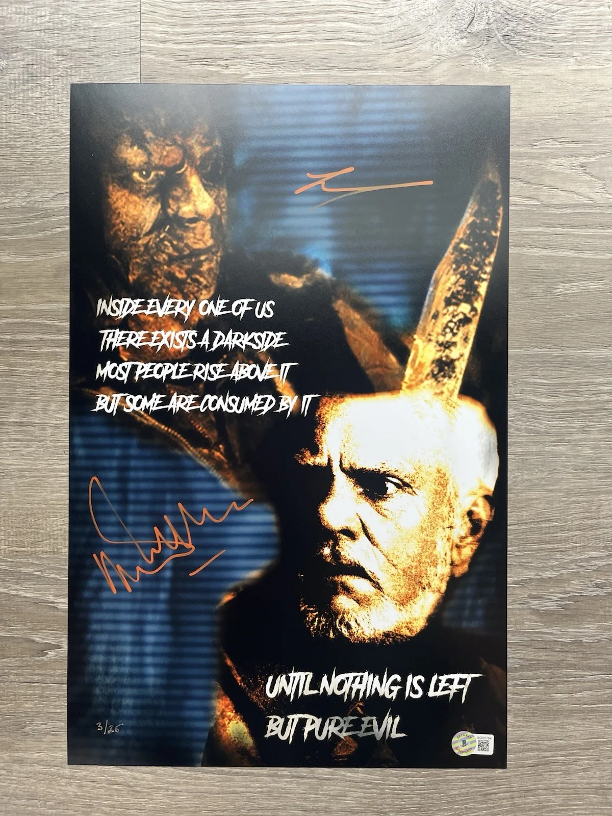 Malcolm McDowell — Malcolm McDowell Tyler Mane Signed Halloween 11x17 Photo Beckett COA Horror, image 2