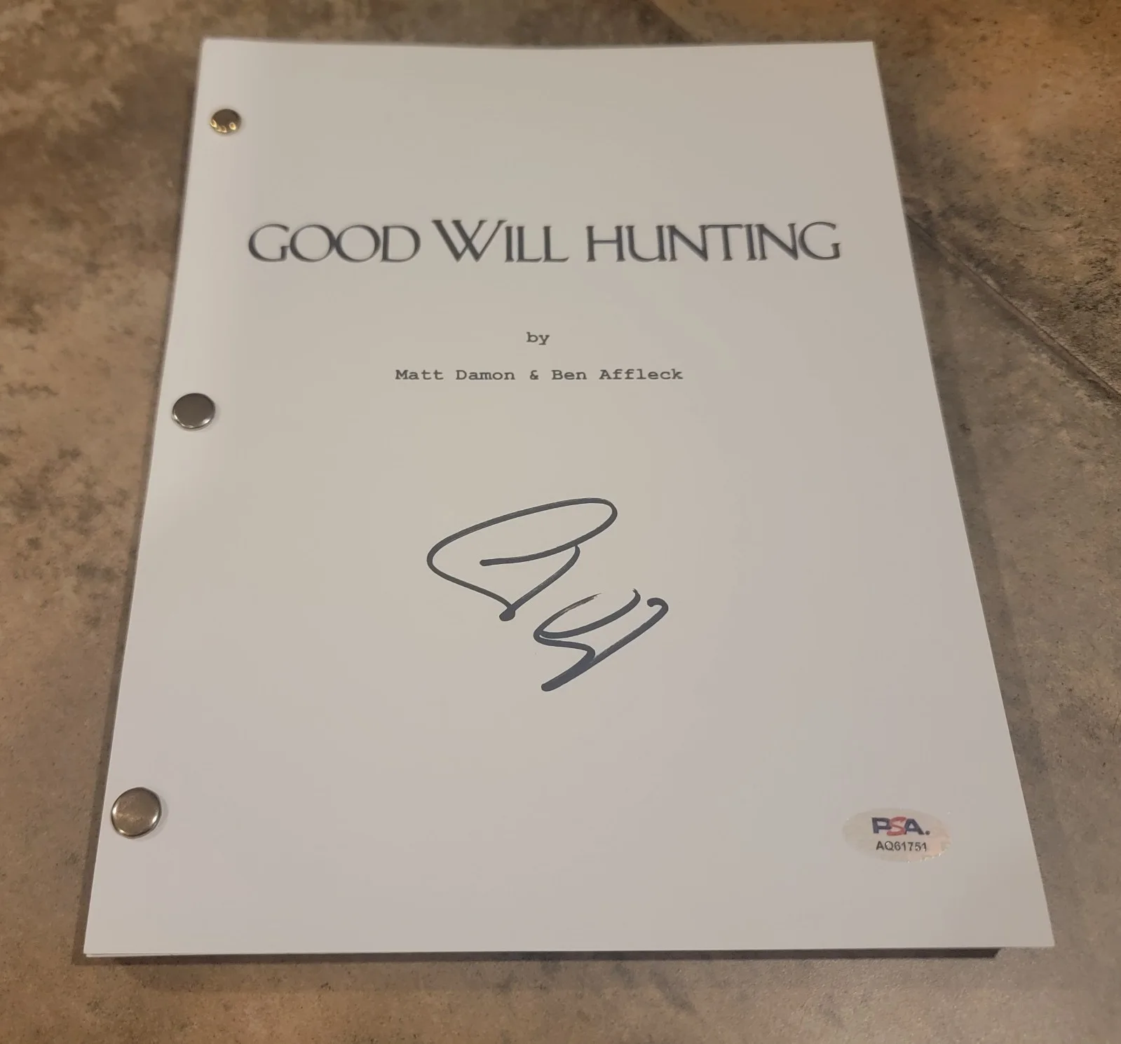 Stellan Skarsgard — Stellan Skarsgard signed Good Will Hunting script full 122 pages PSA autograph