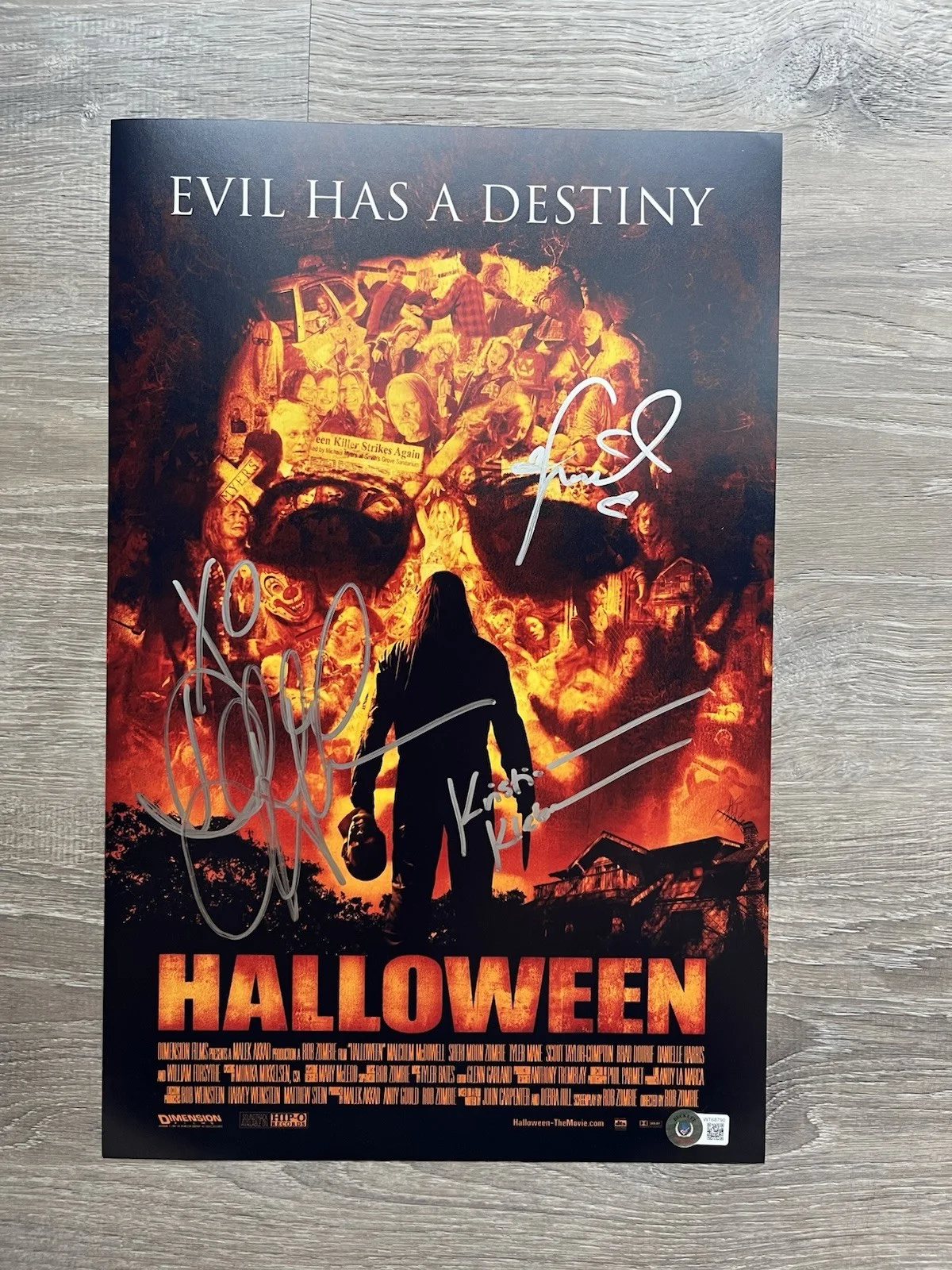 Scout Taylor Compton Danielle Harris Kristina Klebe Signed Halloween 11x17 Photo, изображение 2