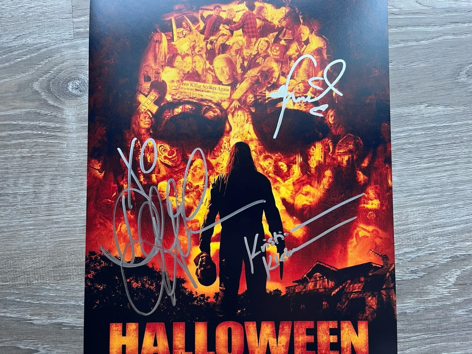 Scout Taylor Compton Danielle Harris Kristina Klebe Signed Halloween 11x17 Photo, изображение 3
