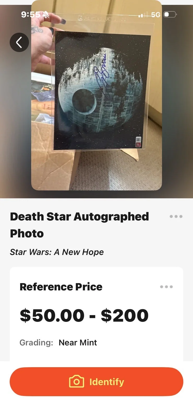 Star Wars: A New Hope Death Star Autographed Original Photo Pristine Auction, image 2