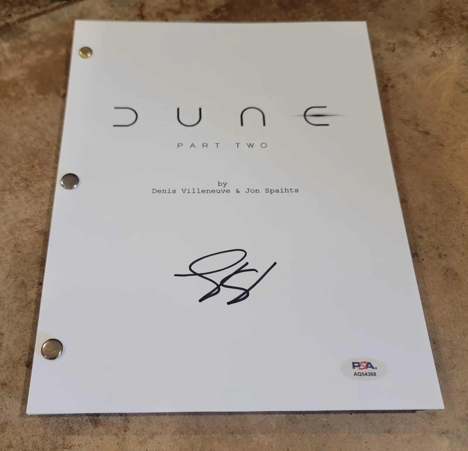 Stellan Skarsgard — Stellan Skarsgard signed Dune Part Two 2 script full 119 pages PSA DNA autograph