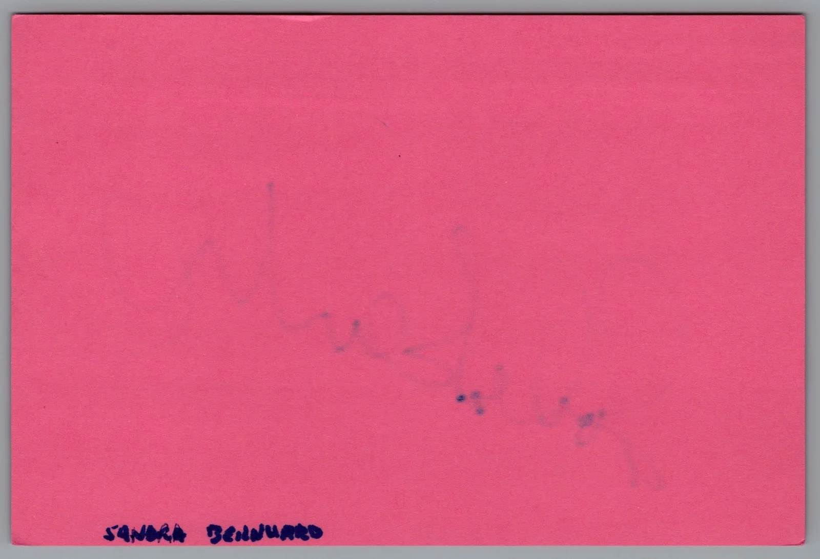 Sandra Bernhard — Sandra Bernhard Signed 4x6 Index Card Autographed, image 2