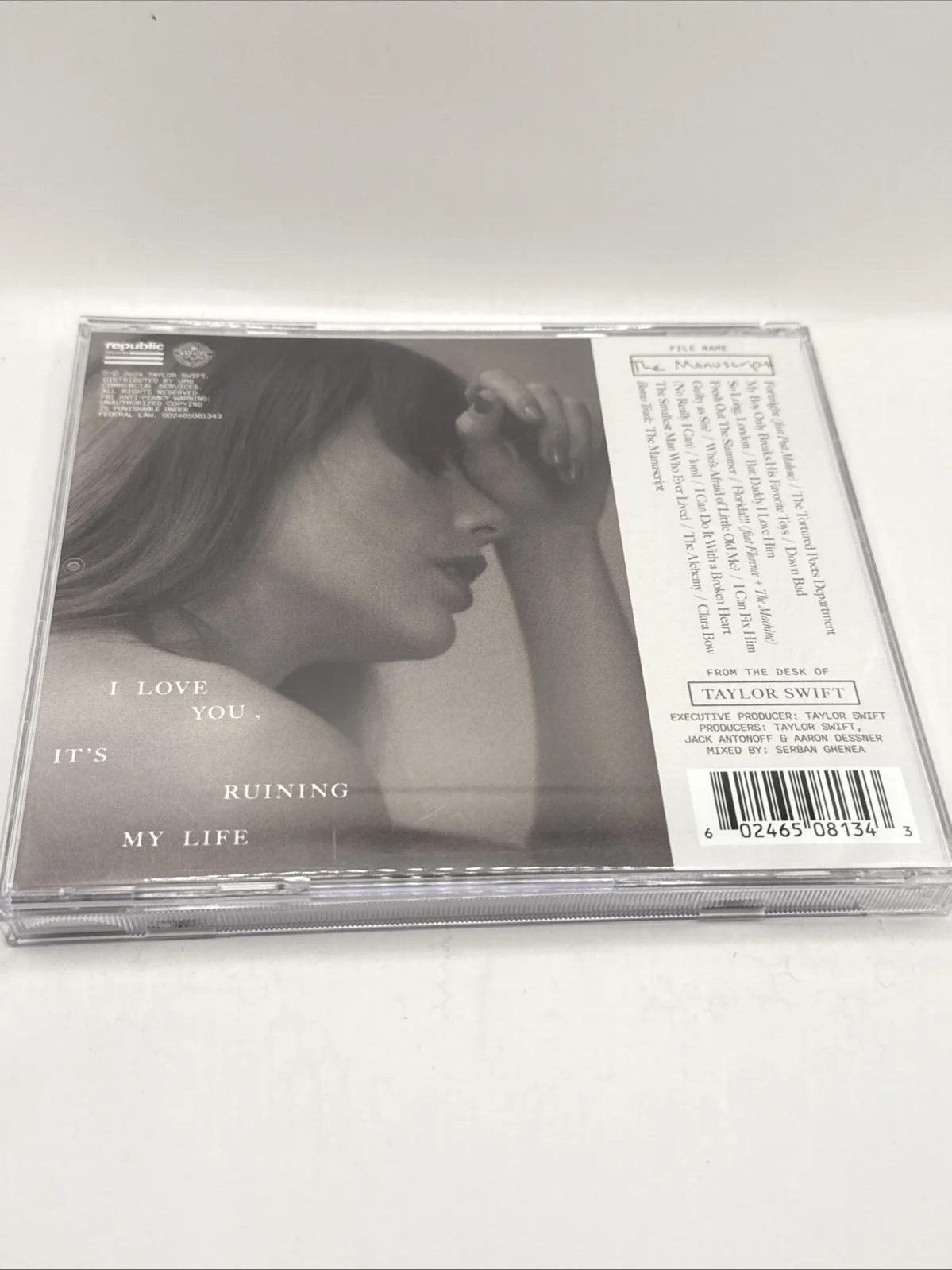 Taylor Swift The Tortured Poets Department CD + Hand Signed W/Heart, image 3