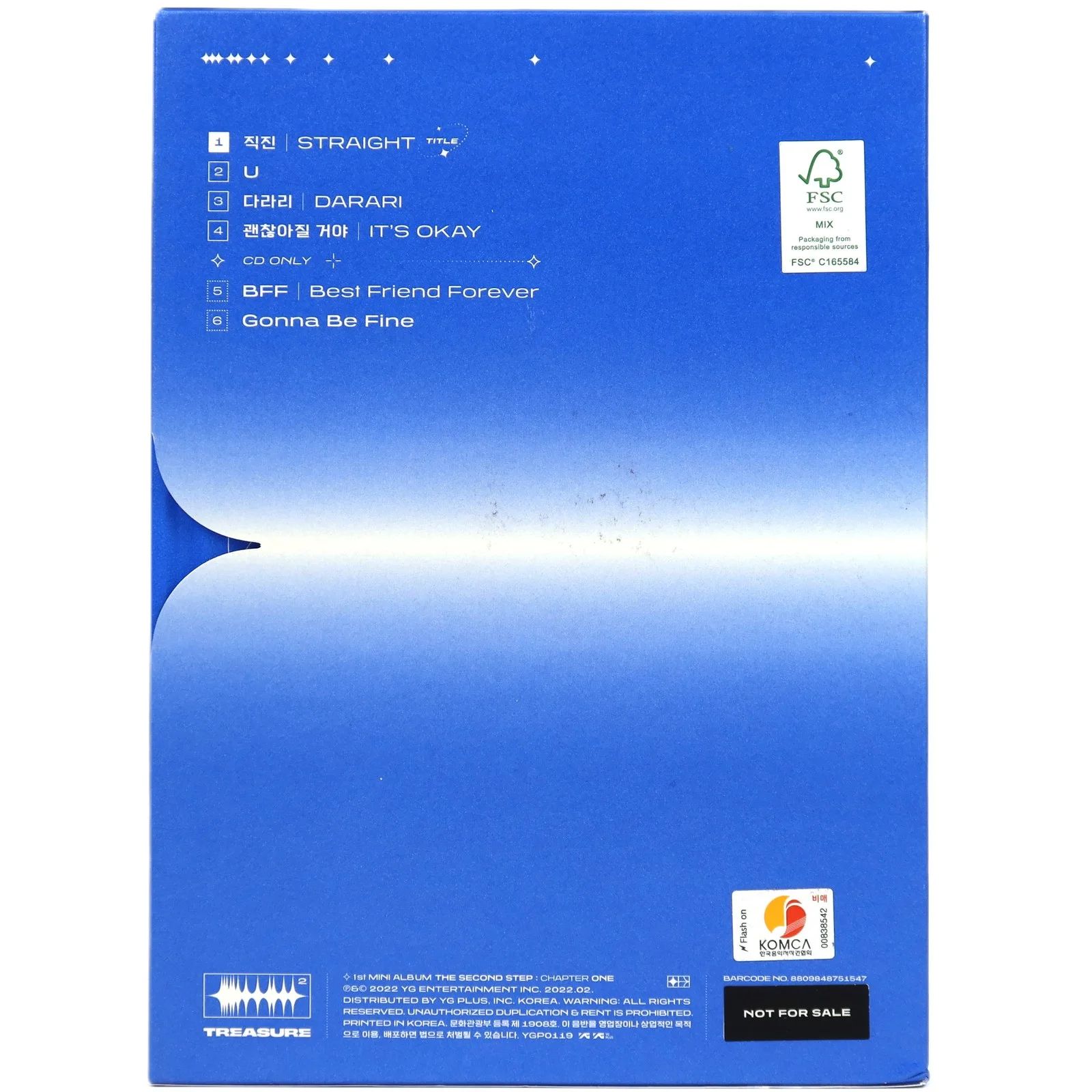 Treasure - The Second Step: Chapter One 1st Mini Album Signed Promo CD 2022, image 3