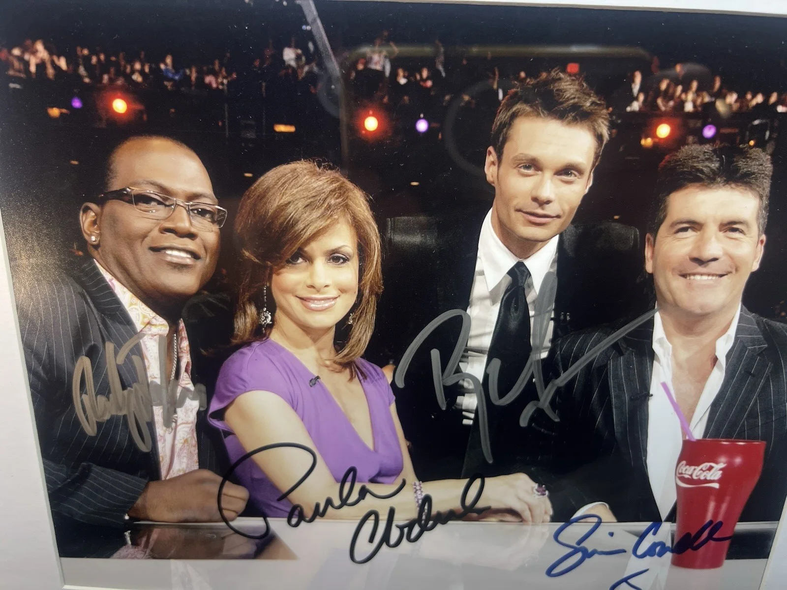 Cast — Simon Cowell Ryan Seacrest Paula Abdul Randy Jackson SIGNED American Idol PHOTO, изображение 3