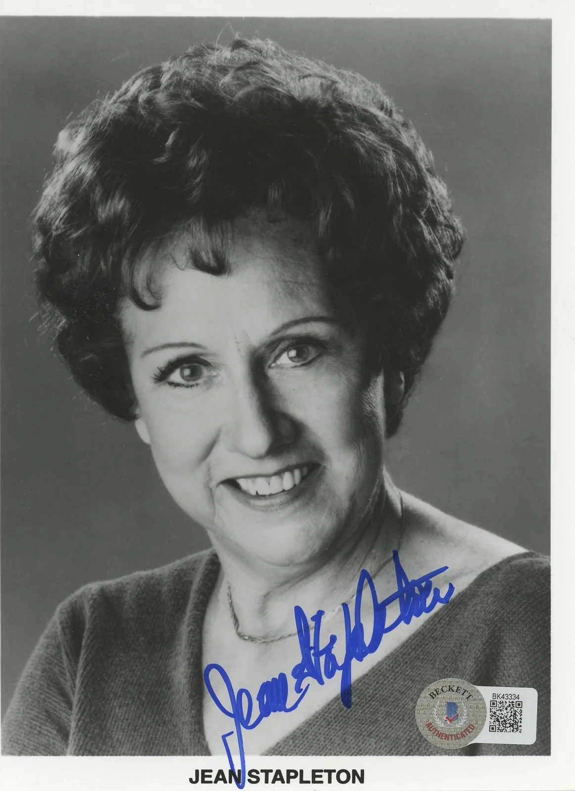 Jean Stapleton — Jean Stapleton All In The Family Authentic Signed 5x7 Photo BAS #BK43334