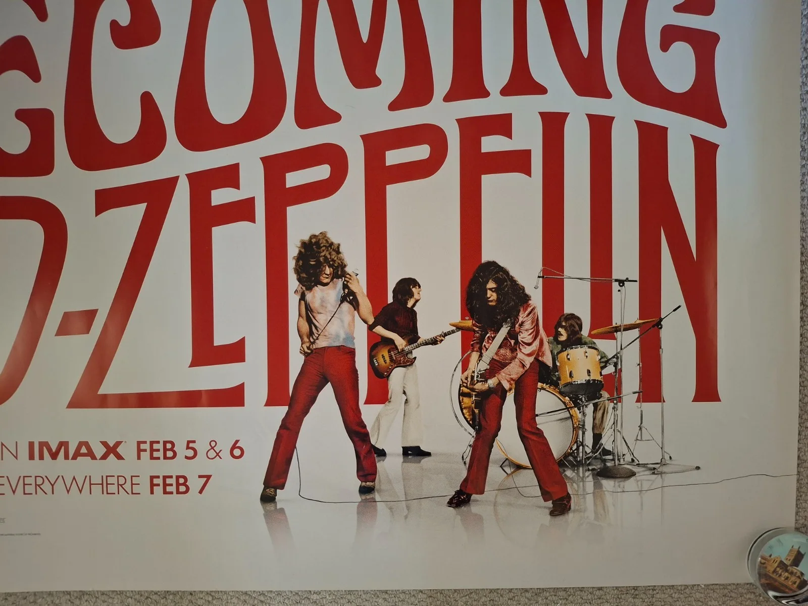Becoming Led Zeppelin Rare & Original UK Double Sided Quad Film Cinema Poster, изображение 5
