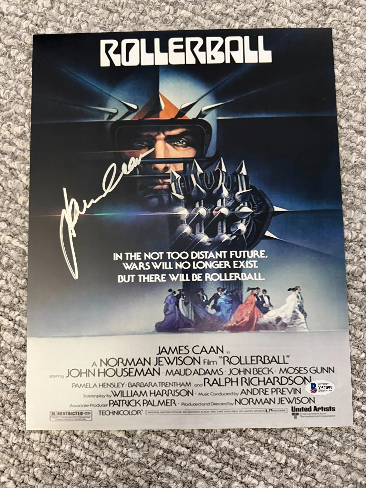 James Caan — James Caan Rollberball Signed Poster - Certified 12x14