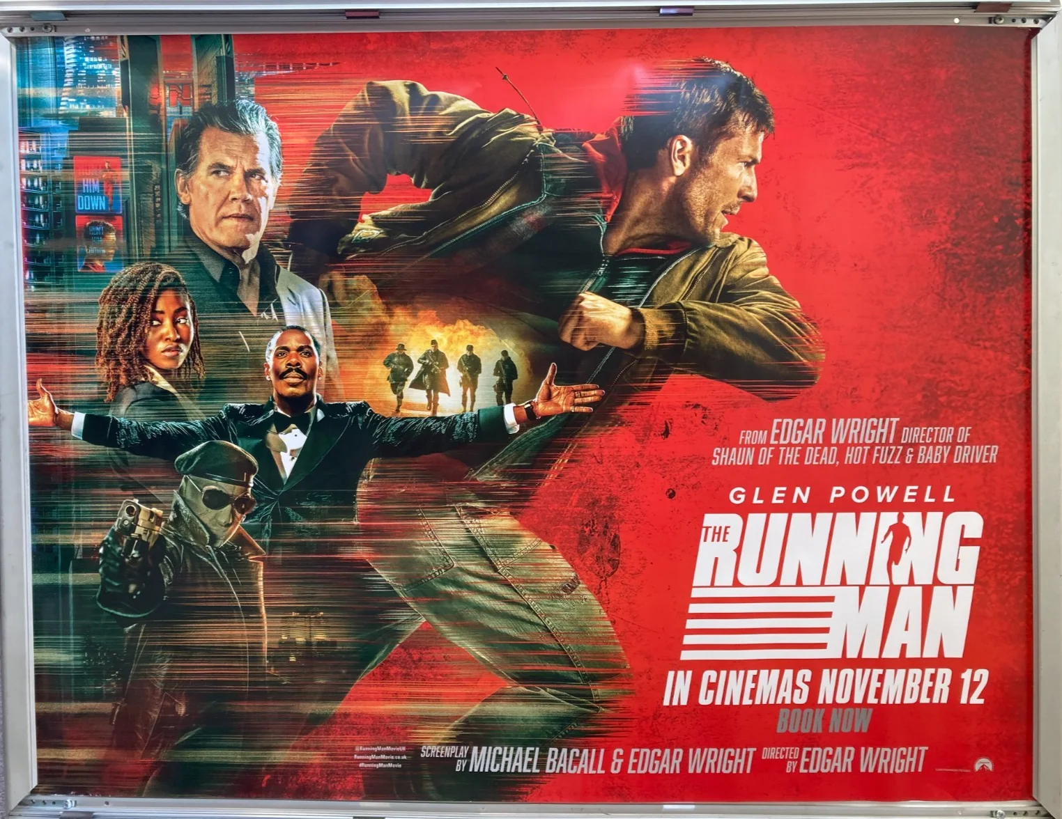 Cinema Poster: RUNNING MAN, THE 2025 (Main Quad) Edgar Wright Glen Powell, изображение 2