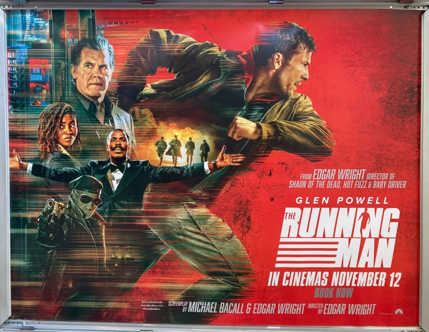 Cinema Poster: RUNNING MAN, THE 2025 (Main Quad) Edgar Wright Glen Powell, изображение 3