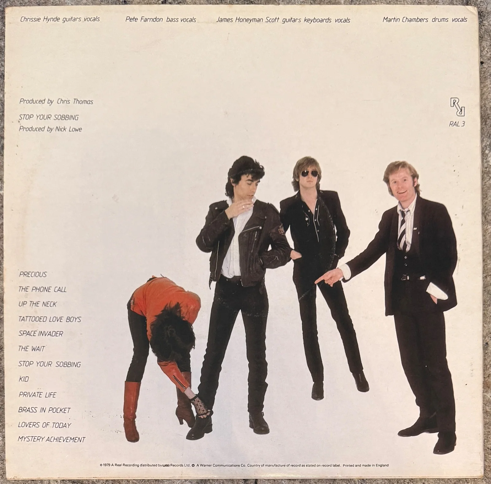 The Pretenders : fully signed S/T Debut autographed Lp vinyl, изображение 2