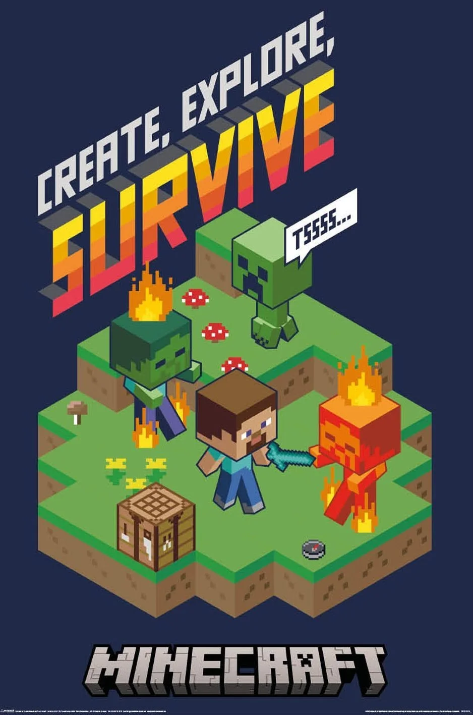 Minecraft Poster 61x91.5 cm | 24x36 inch new licensed kids room gaming wall art, изображение 2