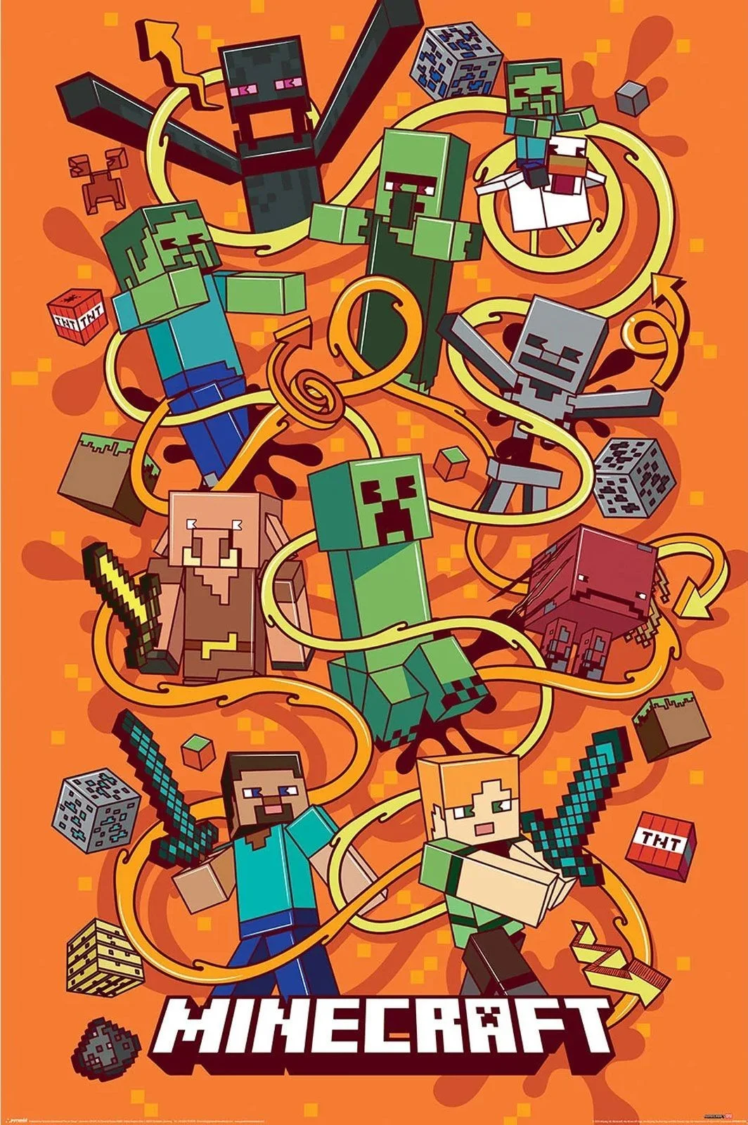 Minecraft Poster 61x91.5 cm | 24x36 inch new licensed kids room gaming wall art, изображение 3