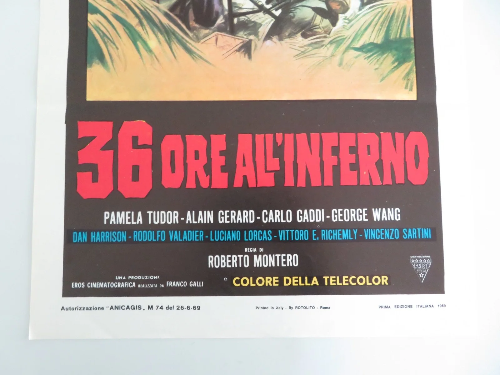 Thirty Six Hours of Hell Italian Locandina Poster Richard Harrison Tudor 1969, изображение 4