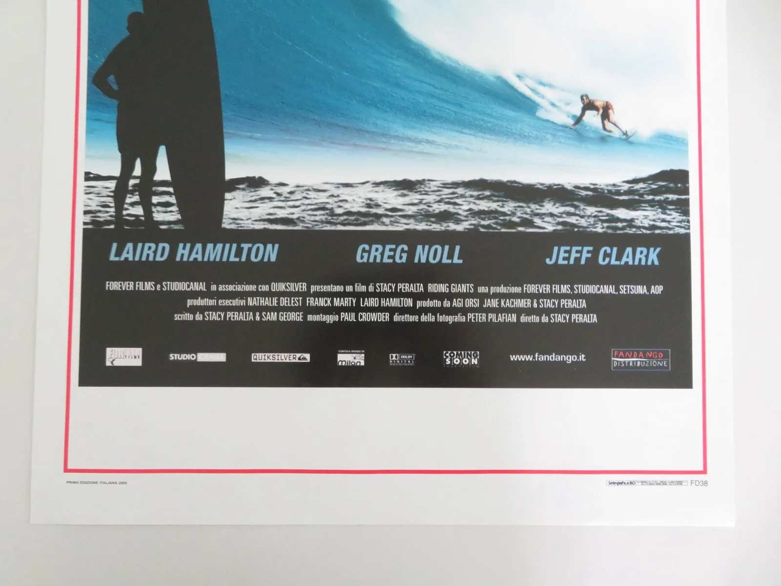 Riding Giants Italian Locandina Poster Laird Hamilton Jeff Clark 2004, image 4