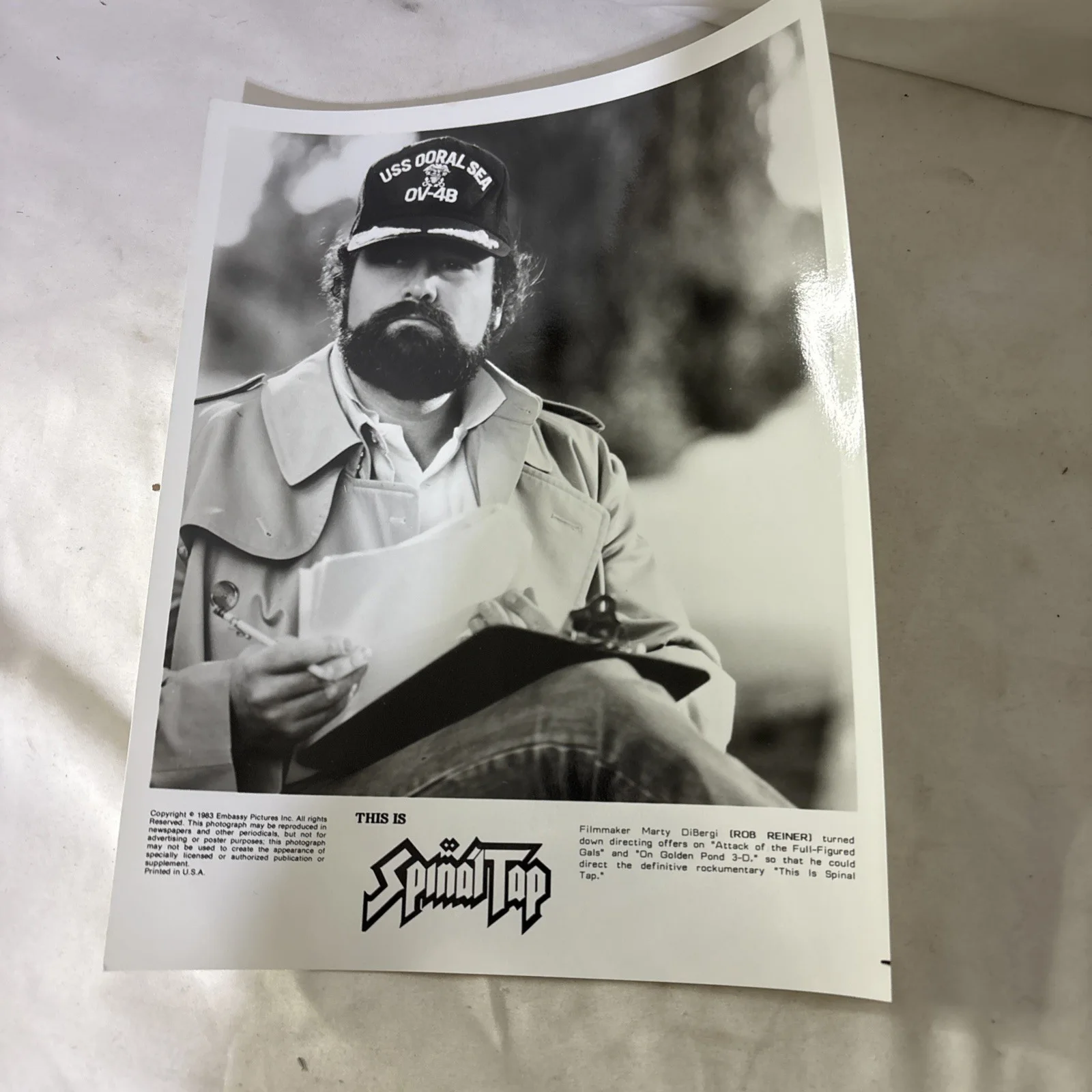 Rob Reiner — THIS IS SPINAL TAP Director, Rob Reiner B&W 8x10” Photo, изображение 2