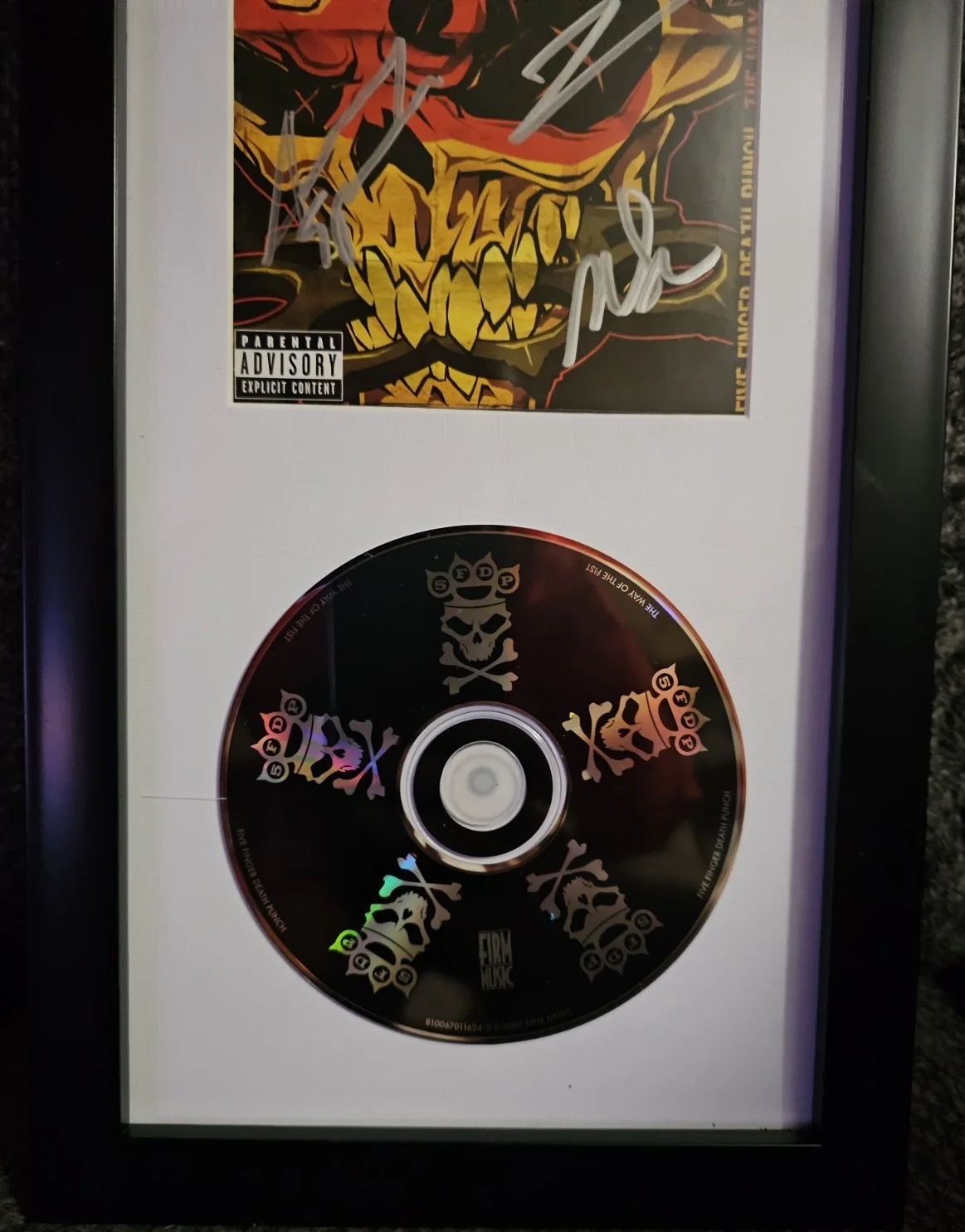 Five Finger Death Punch Way of the Fist CD & Signed Booklet Framed Display 5FDP, изображение 2