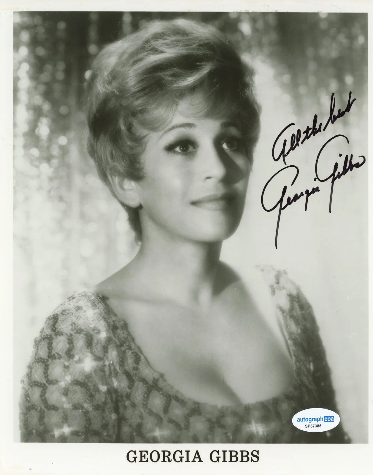 Georgia Gibbs — Georgia Gibbs "Kiss of Fire" Singer AUTOGRAPH Signed Autographed 8x10 Photo ACOA, изображение 2