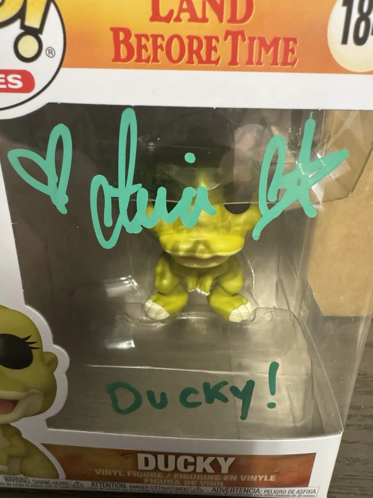 Aria Noelle Curzon — Signed Aria Noelle Curzon DUCKY Funko Pop Land Before Time OCCM Authentication, изображение 2