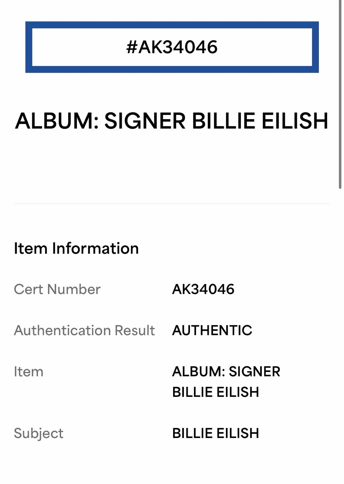 Billie Eilish Signed Autographed Happier Than Ever LP Vinyl PSA PROOF, image 4