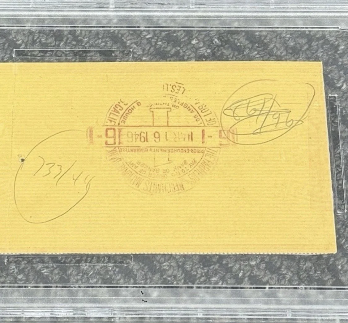 Clark Gable — CLARK GABLE Autograph Signed 1946 Bank Check PSA/DNA Slabbed Authentic, image 5