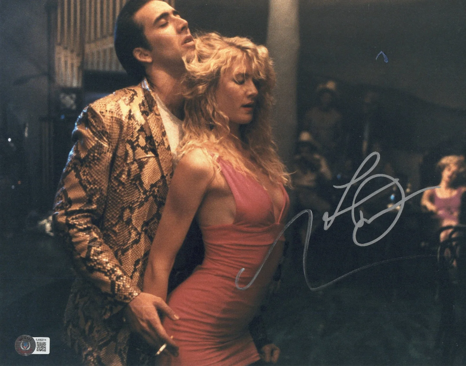 NICOLAS CAGE LAURA DERN — NICOLAS CAGE LAURA DERN SIGNED AUTOGRAPH WILD AT HEART 11X14 PHOTO BECKETT BAS