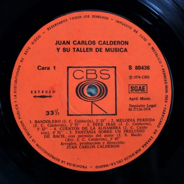Juan Carlos Calderon - Y Su Taller De Musica (Vinyl LP), image 3
