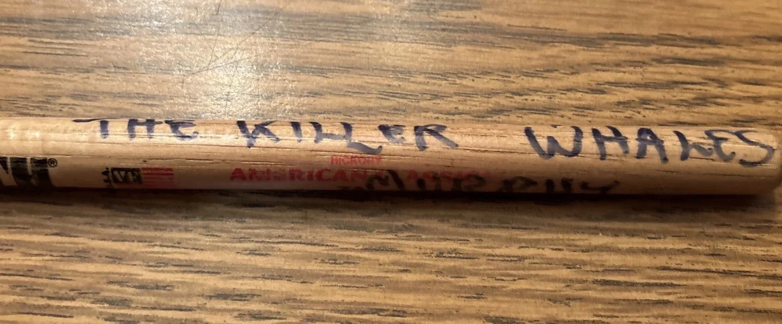 Vintage Killer Whales Band Vic Firth Drumstick Signed Autograph By Murphy Pitts, image 2