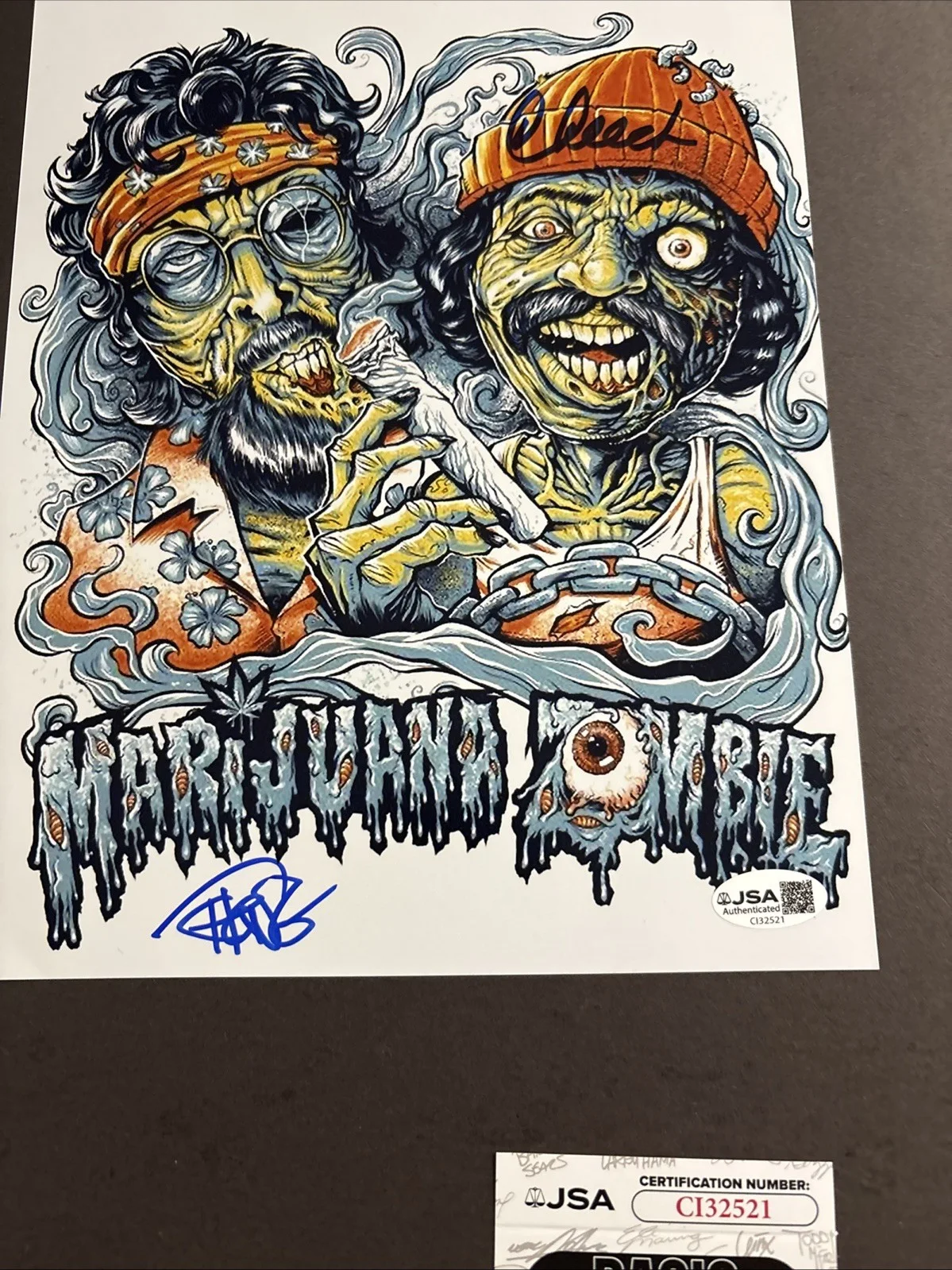 Cheech, Chong — Cheech and Chong Autographed Signed 8x10 Photo - Marijuana Zombie - JSA, изображение 2