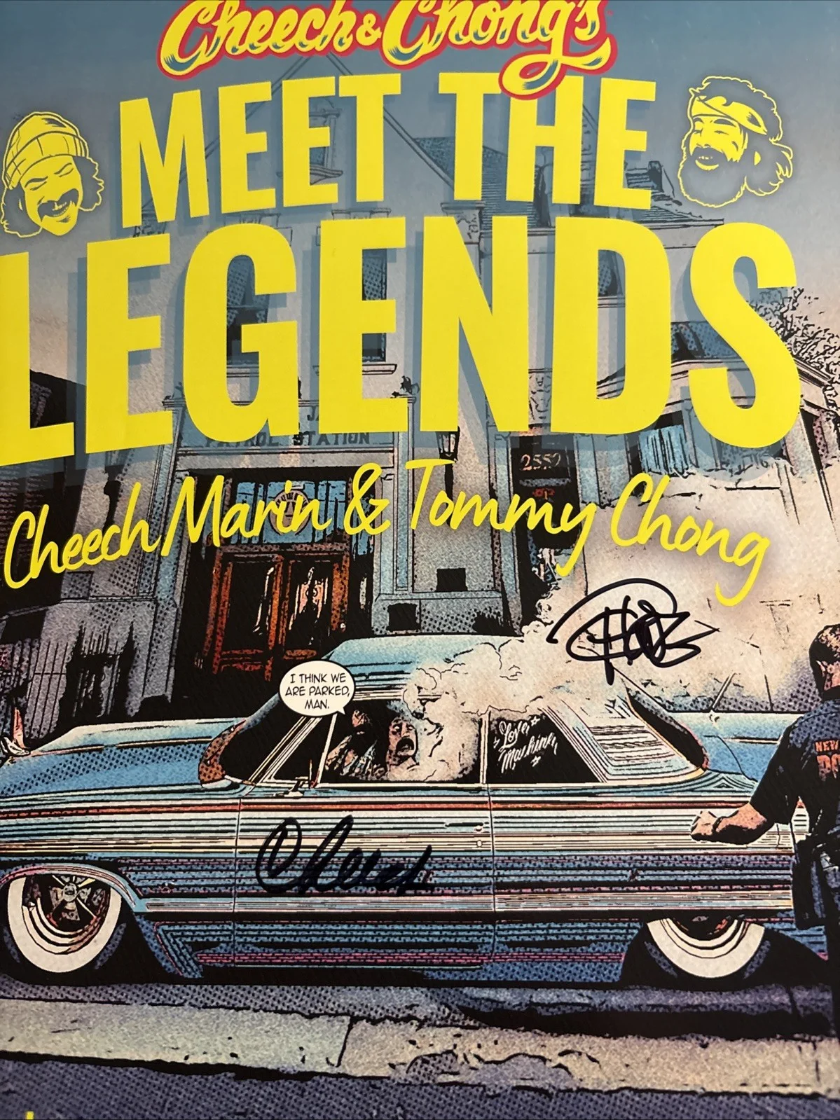 Cheech, Chong — Cheech and Chong Autographed 11X17 Meet the Legends Paper Poster - JSA Hologram, изображение 3