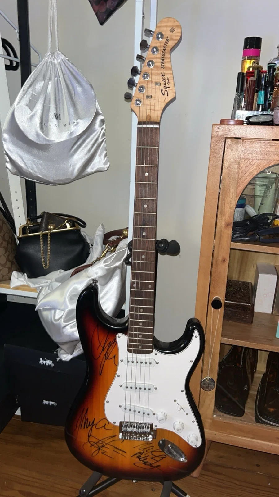 Fender Stratocaster Signed by Staind with Certificate of Authenticity, image 2