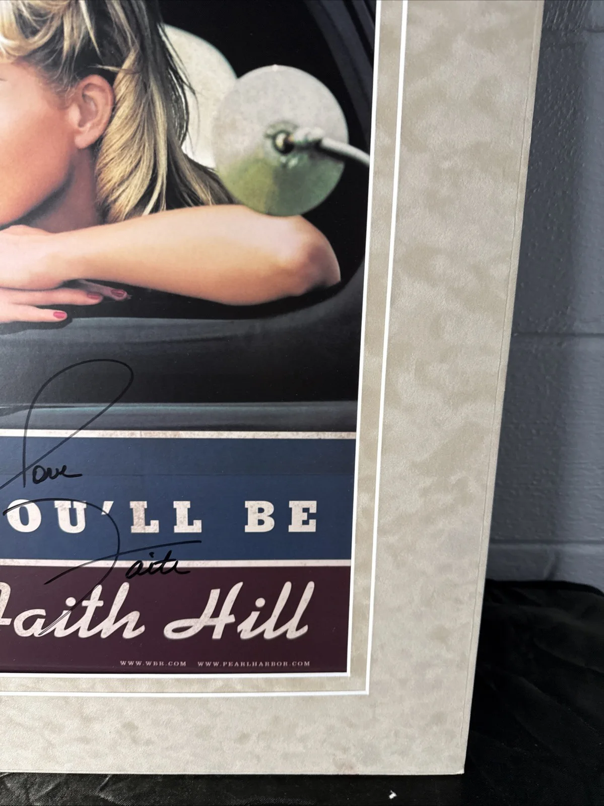 Faith Hill Autograph on Pearl Harbor, There You’ll Be Poster, image 4