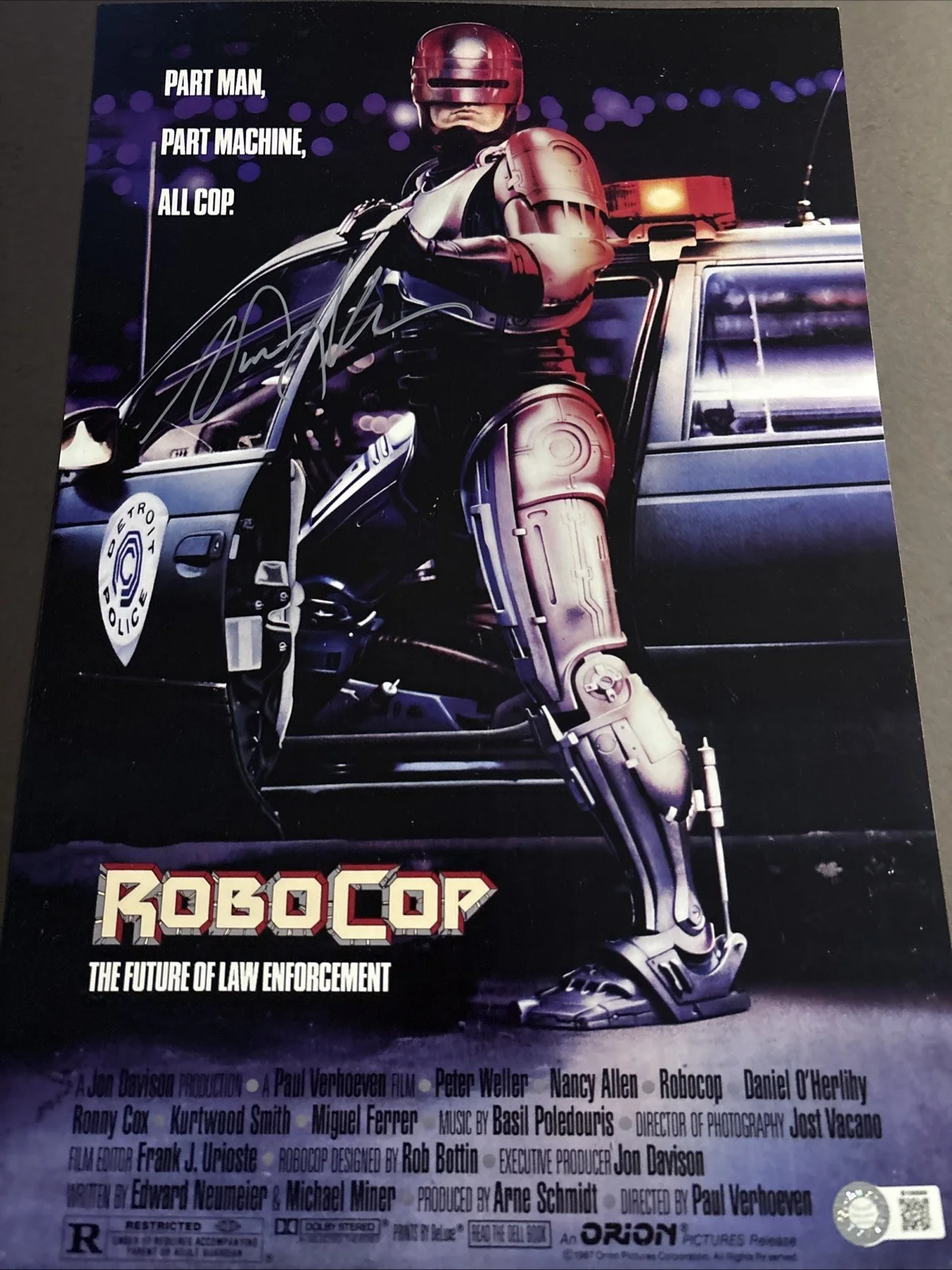 Nancy Allen — Nancy Allen Autographed Signed 11X17 Movie Poster - RoboCop - Schwartz, image 2